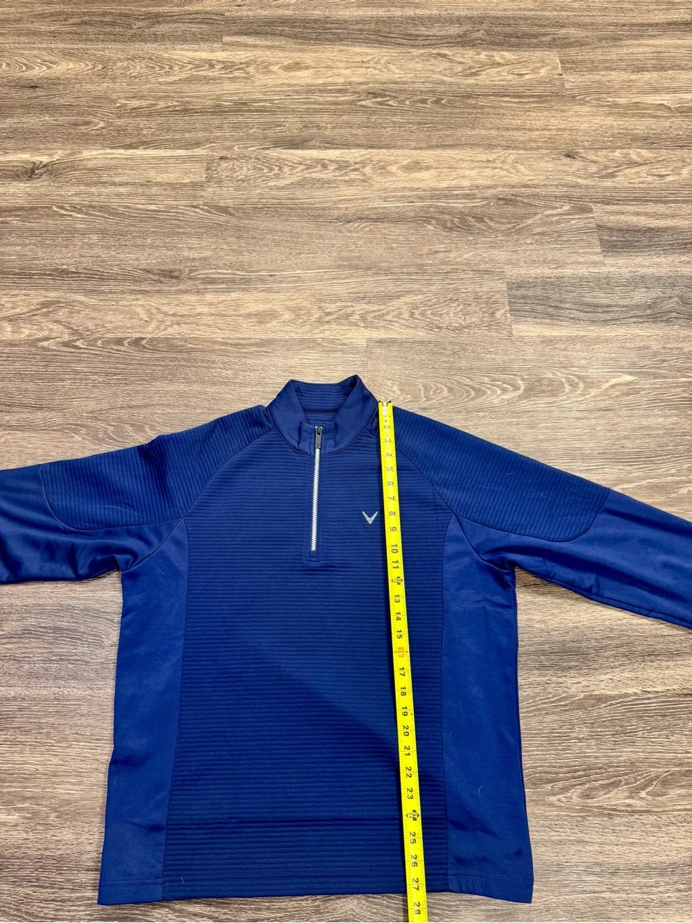 Callaway Opti-Dri Men’s M Blue Textured Quarter Zip Golf Pullover